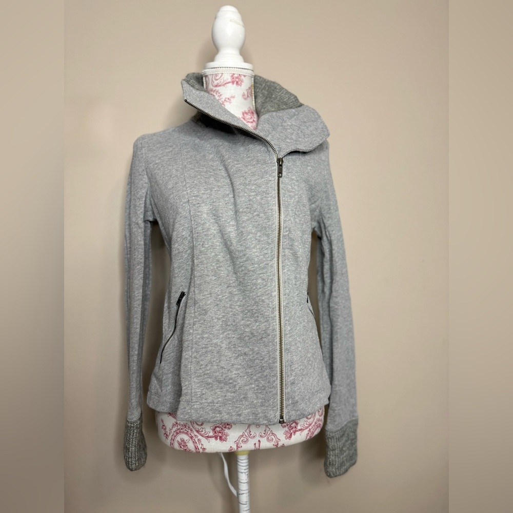 Anthropologie Mon Tues Wed Thur Fri Sat Sunday Gray Zip-Up Jacket Sz S